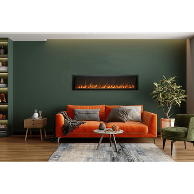 Amantii Panorama 60 inch Extra Slim Built-in Indoor/Outdoor Linear Electric Fireplace SAMPLE PHOTO