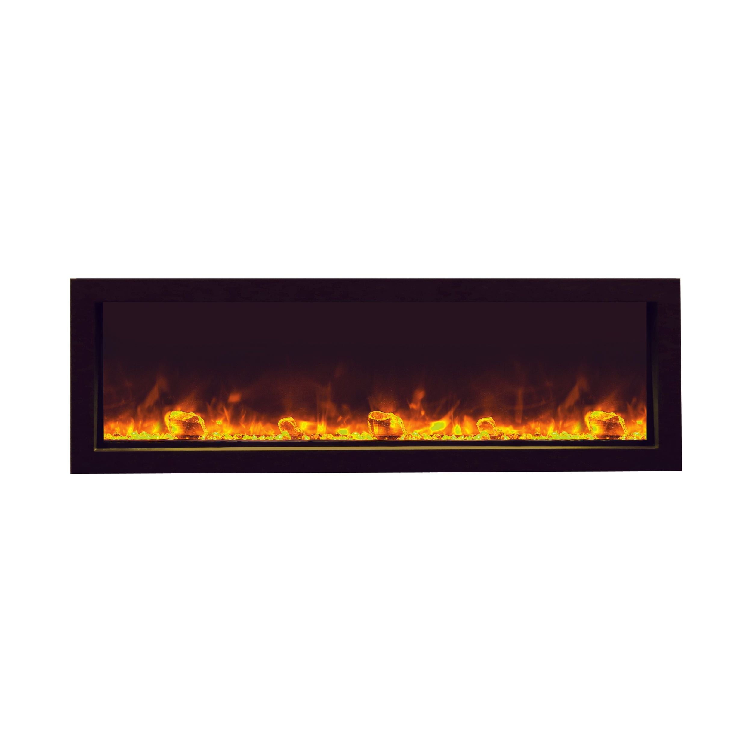 Amantii Panorama 72-inch Slim Built-in Indoor/Outdoor Linear Electric Fireplace FRONT VIEW