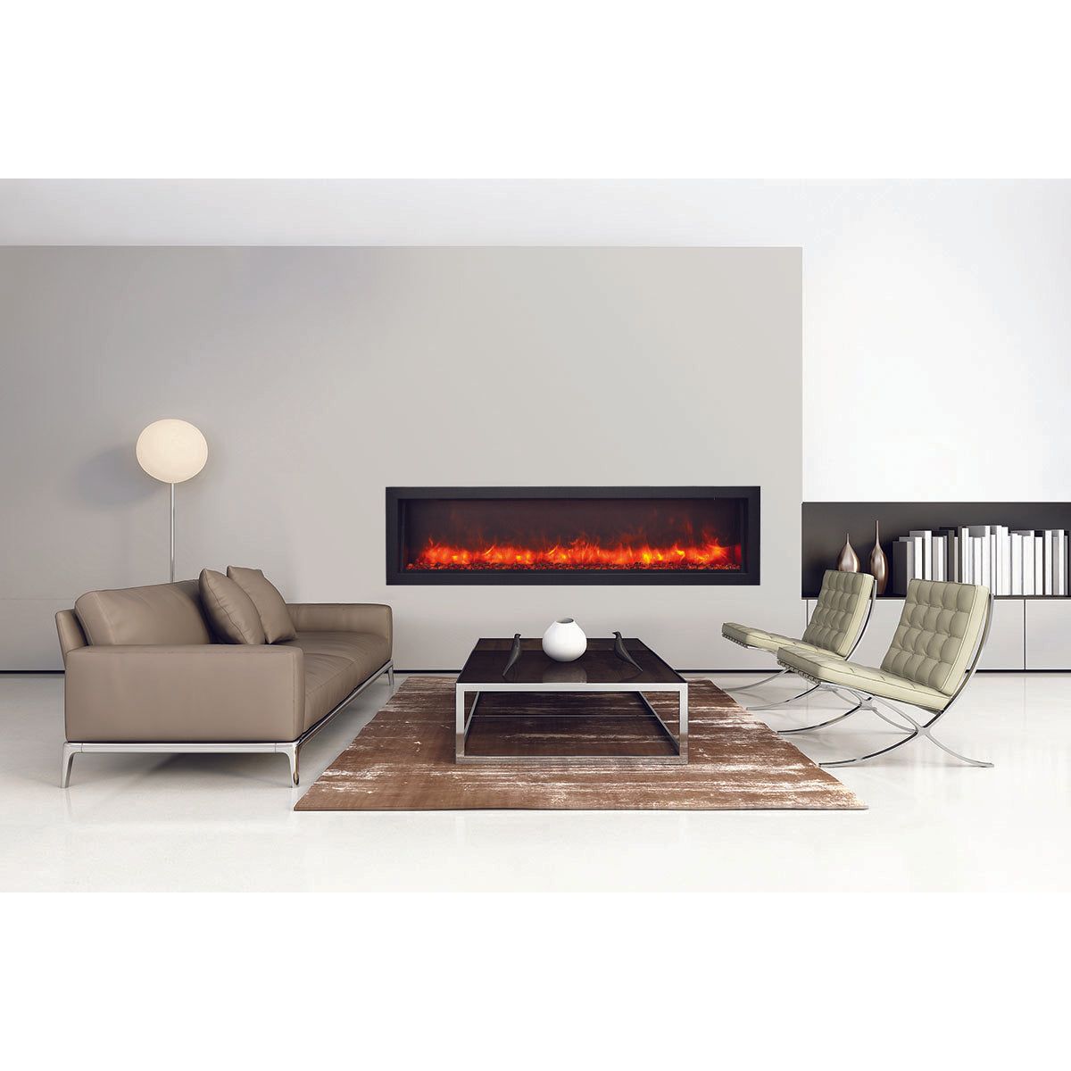 Amantii Panorama 72-inch Slim Built-in Indoor/Outdoor Linear Electric Fireplace SAMPLE PHOTO