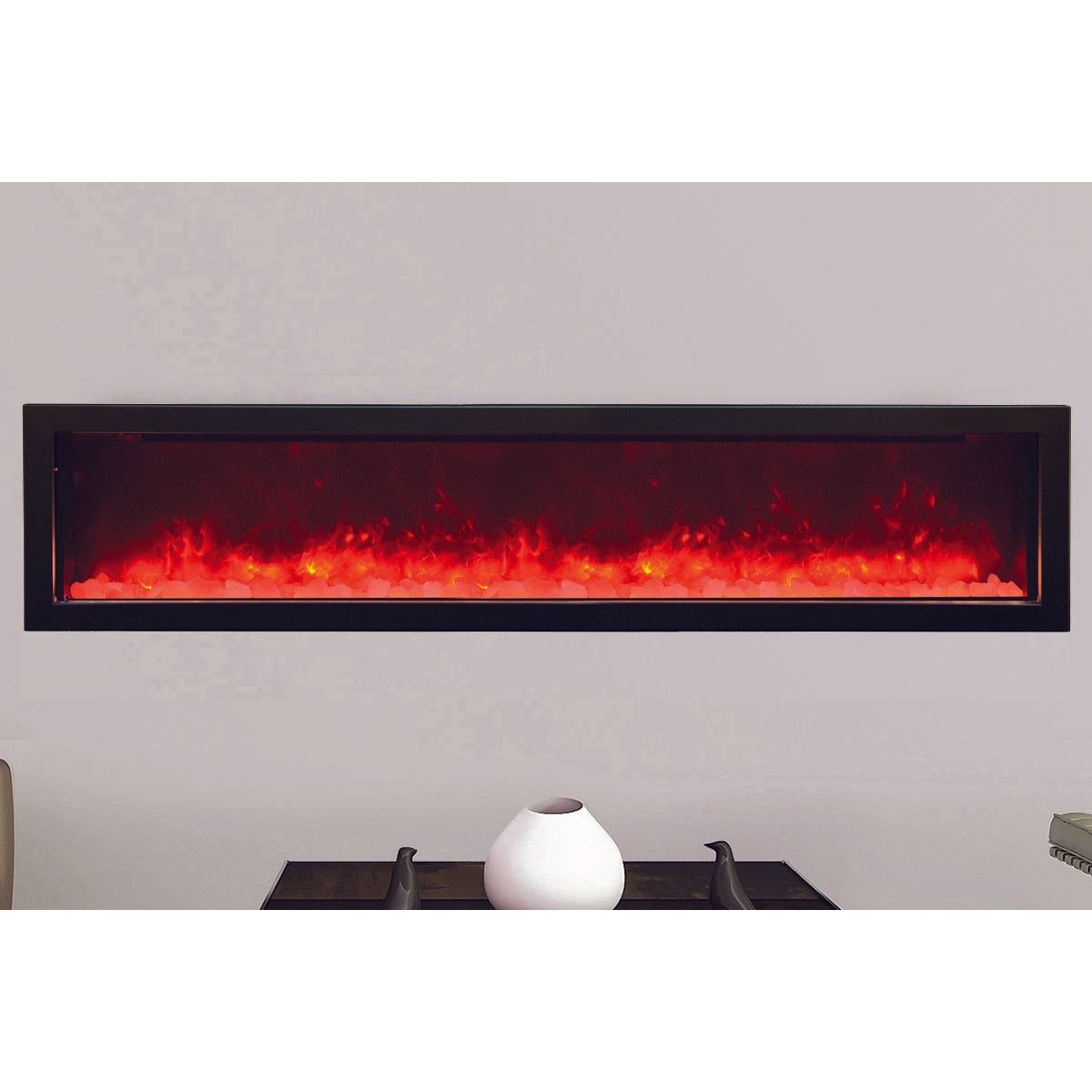 Amantii Panorama 72-inch Slim Built-in Indoor/Outdoor Linear Electric Fireplace SAMPLE PHOTO