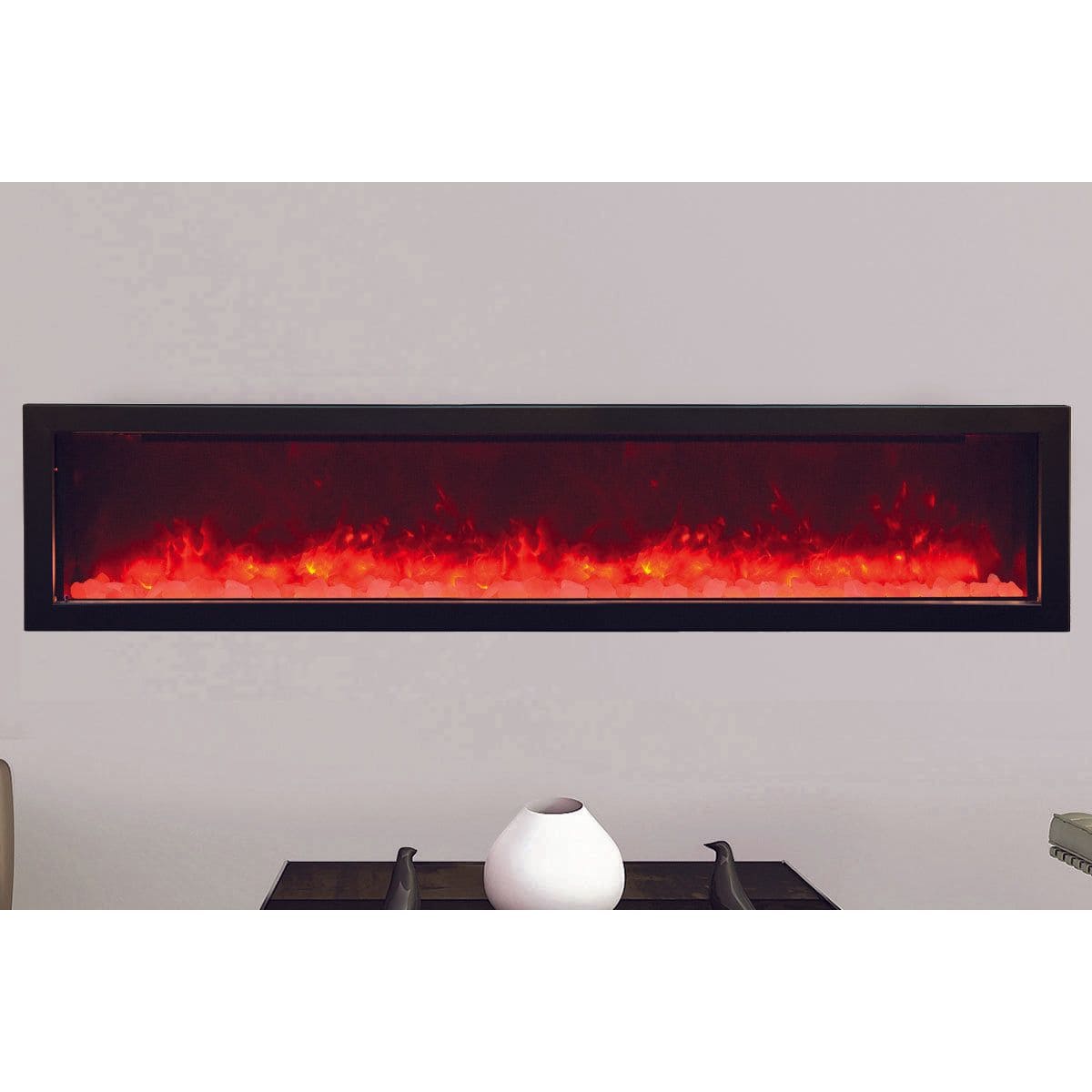 Amantii Panorama 88-inch Slim Built-in Indoor/Outdoor Linear Electric Fireplace SAMPLE PHOTO