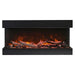 Amantii Panorama Tru View 40-inch 3-Sided View Built In Indoor/Outdoor Electric Fireplace FRONT VIEW