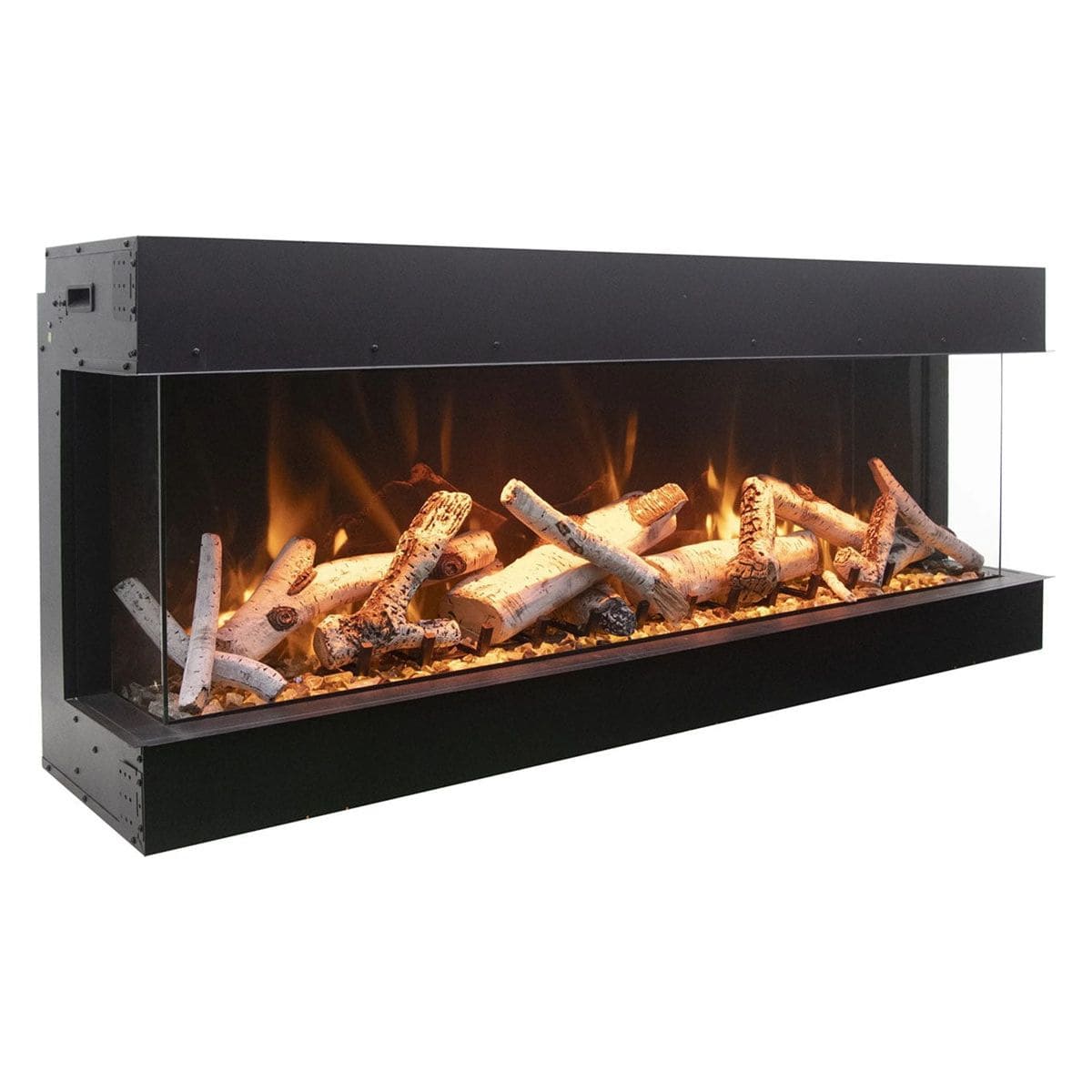 Amantii Panorama Tru View 40-inch 3-Sided View Built In Indoor/Outdoor Electric Fireplace FRONT VIEW