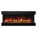 Amantii Panorama Tru View 60-inch 3-Sided View Built In Indoor/Outdoor Electric Fireplace FRONT VIEW
