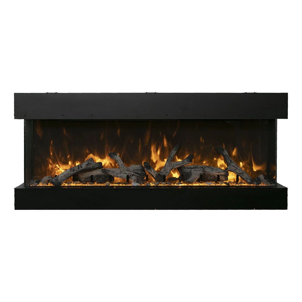 Amantii Panorama Tru View 60-inch 3-Sided View Built In Indoor/Outdoor Electric Fireplace FRONT VIEW