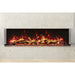 Amantii Panorama Tru View 60-inch 3-Sided View Built In Indoor/Outdoor Electric Fireplace FRONT VIEW