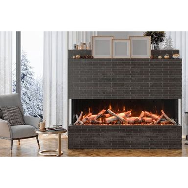 Amantii Panorama Tru View 60-inch 3-Sided View Built In Indoor/Outdoor Electric Fireplace SAMPLE PHOTO