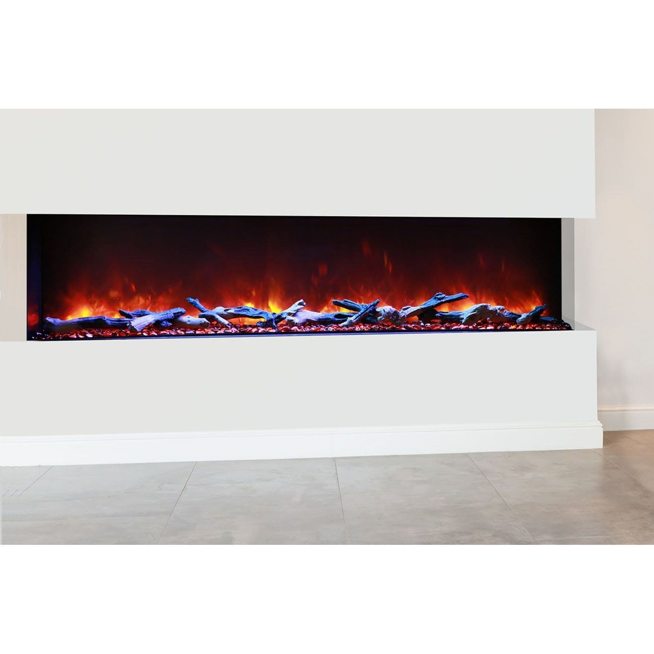 Amantii Panorama Tru View 72-inch 3-Sided View Built In Indoor/Outdoor Electric Fireplace SAMPLE PHOTO