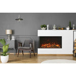 Amantii Panorama Tru View Extra Tall & Deep 40-inch 3-Sided Built In Indoor/Outdoor Electric Fireplace