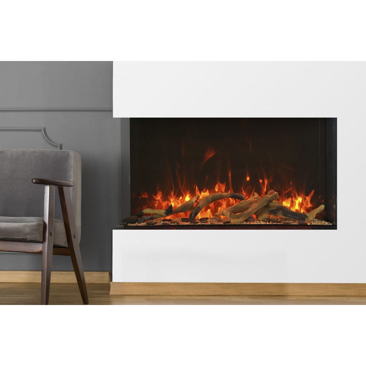 Amantii Panorama Tru View Extra Tall & Deep 40-inch 3-Sided Built In Indoor/Outdoor Electric Fireplace SAMPLE PHOTO