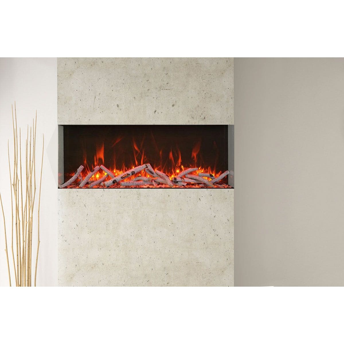 Amantii Panorama Tru View Extra Tall & Deep 50-inch 3-Sided Built In Indoor/Outdoor Electric Fireplace SAMPLE PHOTO