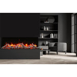 Amantii Panorama Tru View Slim 72-inch 3-Sided Built In Indoor/Outdoor Electric Fireplace