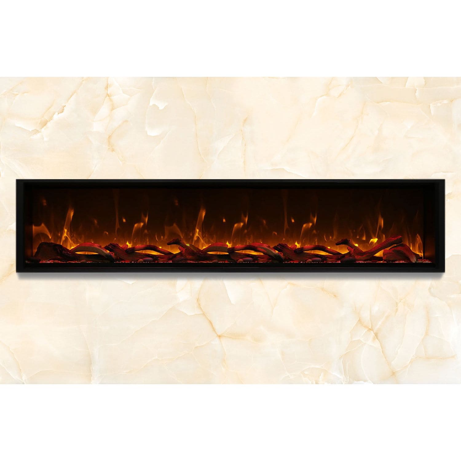 Amantii Symmetry 100'' Extra Tall & Deep Recessed Linear Indoor/Outdoor Electric Fireplace
