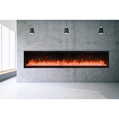 Amantii Symmetry 100'' Extra Tall & Deep Recessed Linear Indoor/Outdoor Electric Fireplace SAMPLE PHOTO