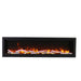 Amantii Symmetry 100'' Recessed Linear Indoor/Outdoor Electric Fireplace FRONT VIEW