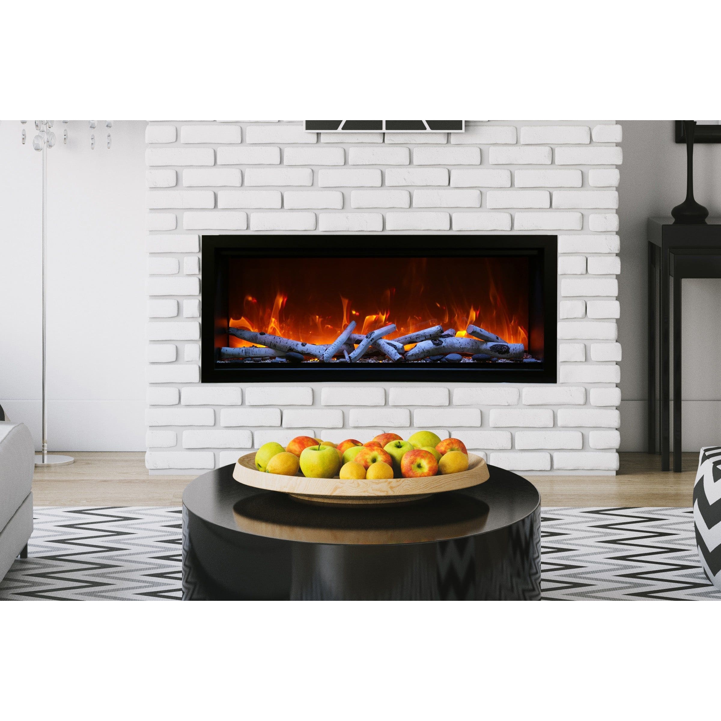 Amantii Symmetry 50'' Extra Tall & Deep Recessed Linear Indoor/Outdoor Electric Fireplace SAMPLE PHOTO