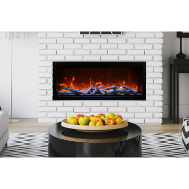 Amantii Symmetry 50'' Extra Tall & Deep Recessed Linear Indoor/Outdoor Electric Fireplace SAMPLE PHOTO
