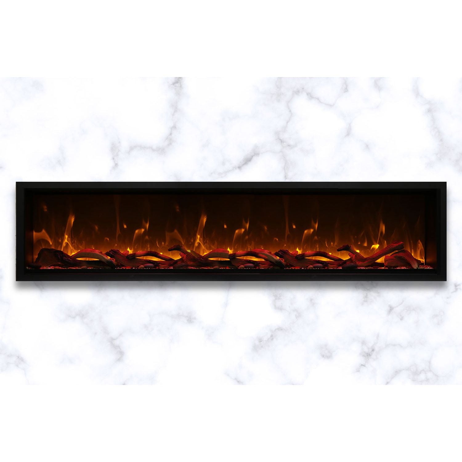 Amantii Symmetry 88'' Extra Tall & Deep Recessed Linear Indoor/Outdoor Electric Fireplace