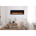Amantii Symmetry Lumina 34'' Wall Mount / Recessed Smart Indoor/Outdoor Electric Fireplace
