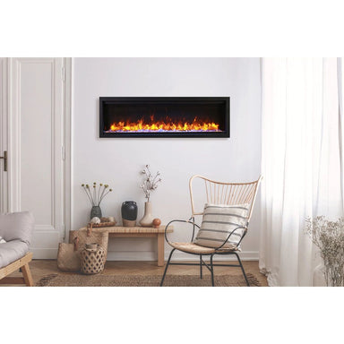 Amantii Symmetry Lumina 34'' Wall Mount / Recessed Smart Indoor/Outdoor Electric Fireplace SAMPLE PHOTO