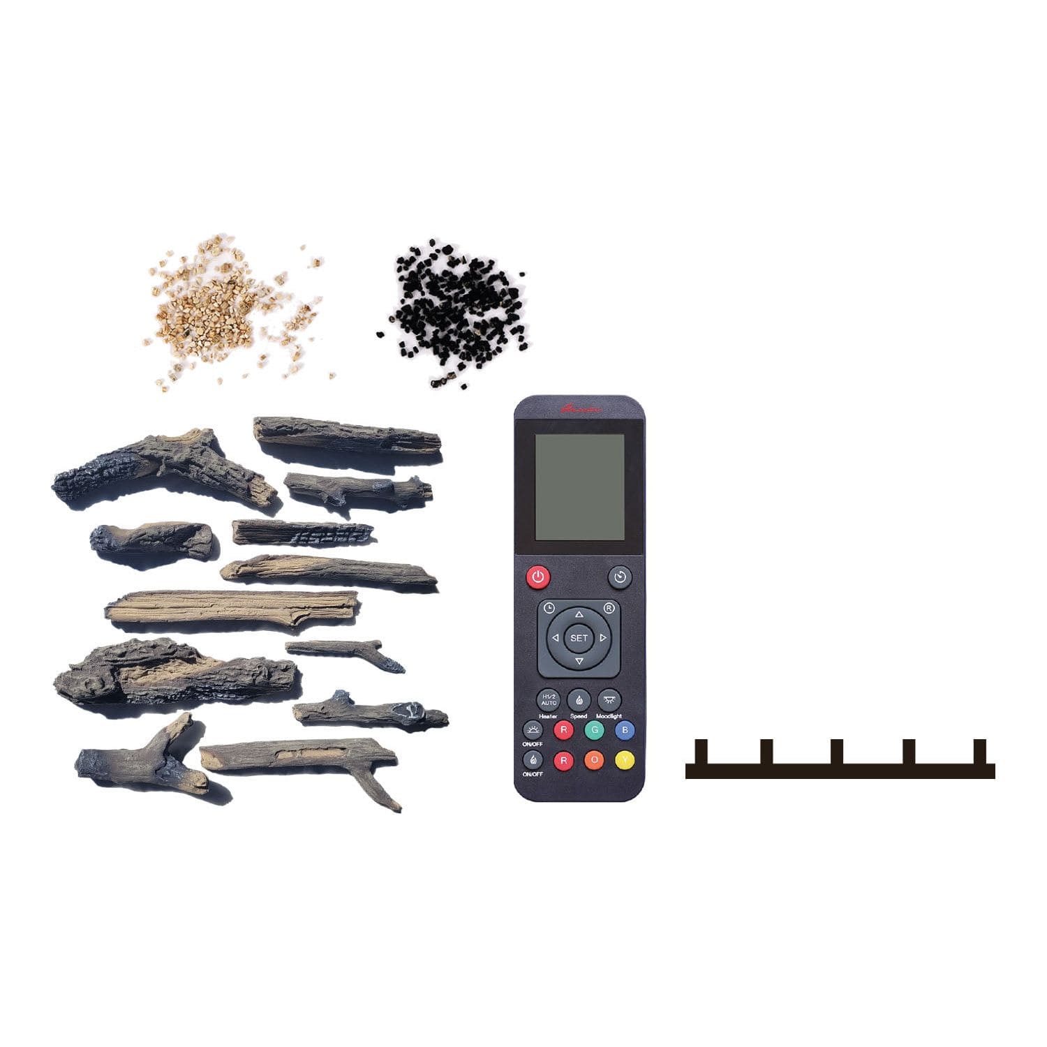 Amantii Symmetry Lumina 34'' Wall Mount / Recessed Smart Indoor/Outdoor Electric Fireplace