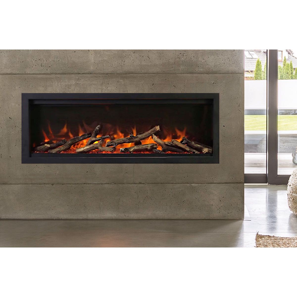 Amantii Symmetry Lumina 42'' Wall Mount / Recessed Smart Indoor/Outdoor Electric Fireplace
