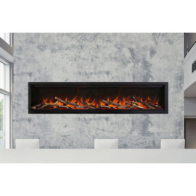 Amantii Symmetry Lumina 74'' Wall Mount / Recessed Smart Indoor/Outdoor Electric Fireplace SAMPLE PHOTO