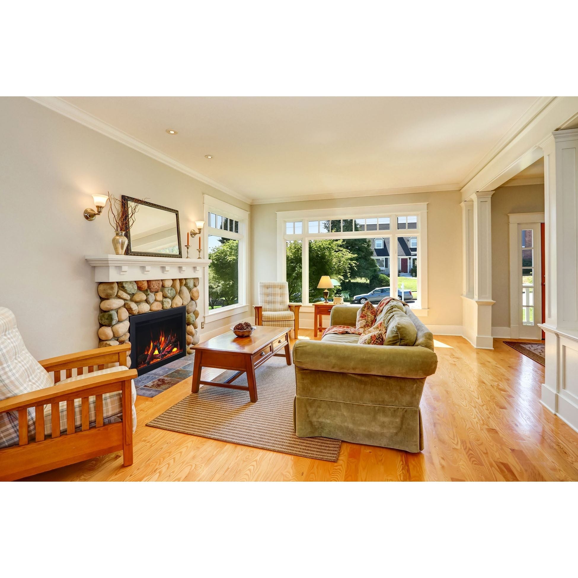 Amantii Traditional Series 30-Inch Built-In Indoor/Outdoor Electric Firebox Insert SAMPLE PHOTO