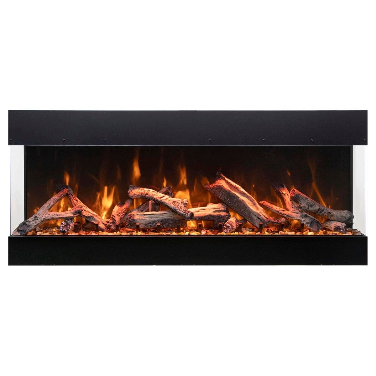 Amantii Tru View Bespoke 75-inch 3-Sided Built In Indoor/Outdoor Electric Fireplace