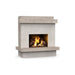 American Fyre Designs Brooklyn Smooth Fireplace FRONT AND SIDE VIEW