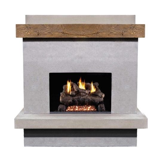 American Fyre Designs Brooklyn Smooth Fireplace FRONT VIEW