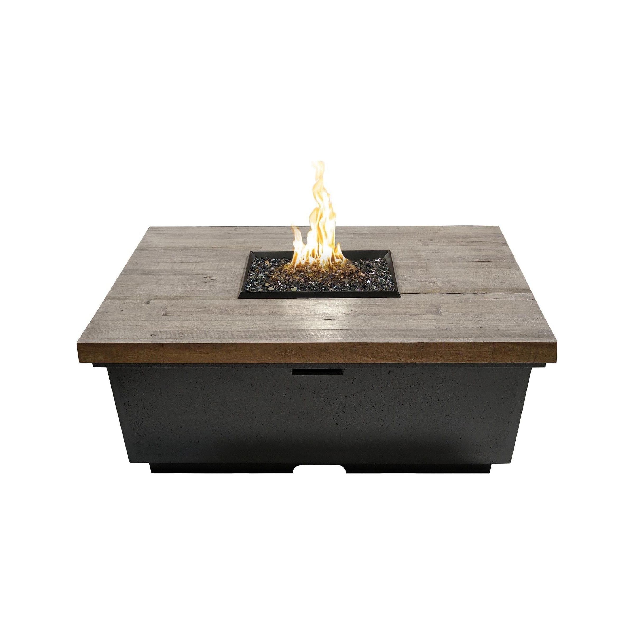 American Fyre Designs Contempo Square Reclaimed Wood Fire Table