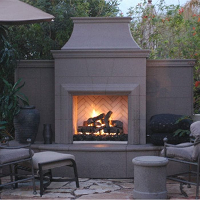 American Fyre Designs Grand Petite Cordova Fireplace SAMPLE PHOTO