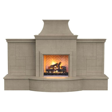 American Fyre Designs Grand Petite Cordova Fireplace FRONT VIEW