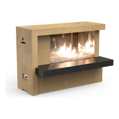 American Fyre Designs Manhattan Fireplace FRONT AND SIDE VIEW