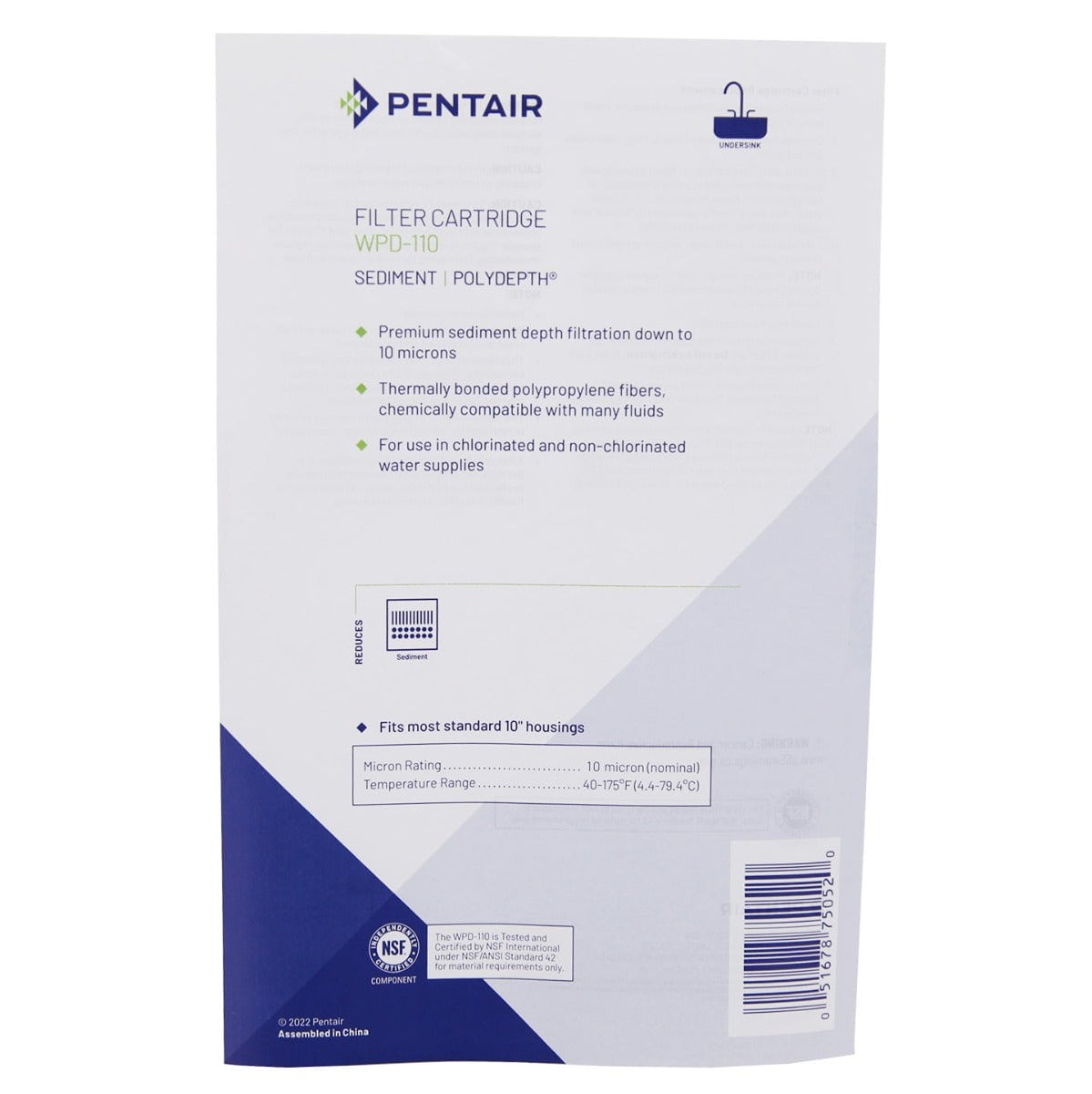 American Plumber WPD-110 Polypropylene Water Filters LABEL