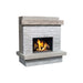 American Fyre Designs Brooklyn Fireplace FRONT AND SIDE VIEW