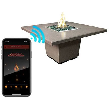 American Fyre Designs Contempo Rectangluar Reclaimed Wood Fire Table SAMPLE PHOTO