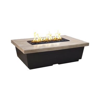 American Fyre Designs Contempo Rectangluar Reclaimed Wood Fire Table