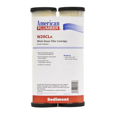 American Plumber W20CLA Pleated Cellulose Water Filters WITH LABEL