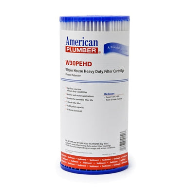 American Plumber W30PEHD Pleated Polyester Water Filters WITH LABEL