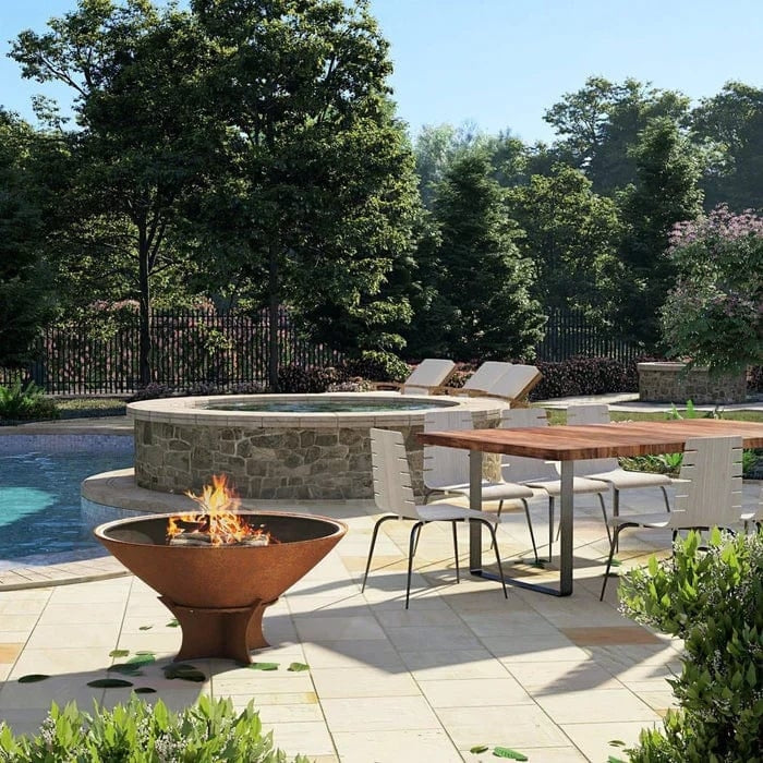 Arteflame Classic 40" Fire Pit - Low Euro Base, AFCL40LEBFP SAMPLE PHOTO