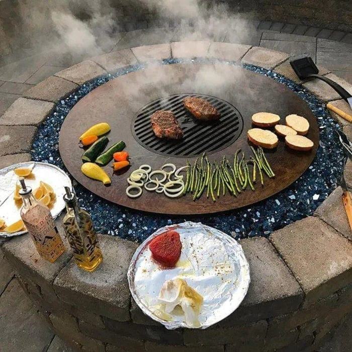 Arteflame Classic 40" Grill - Fire Pit Bowl With Cooktop - Essential Starter Bundle With 2 Grilling Accessories, CLASSIC40S SAMPLE PHOTO
