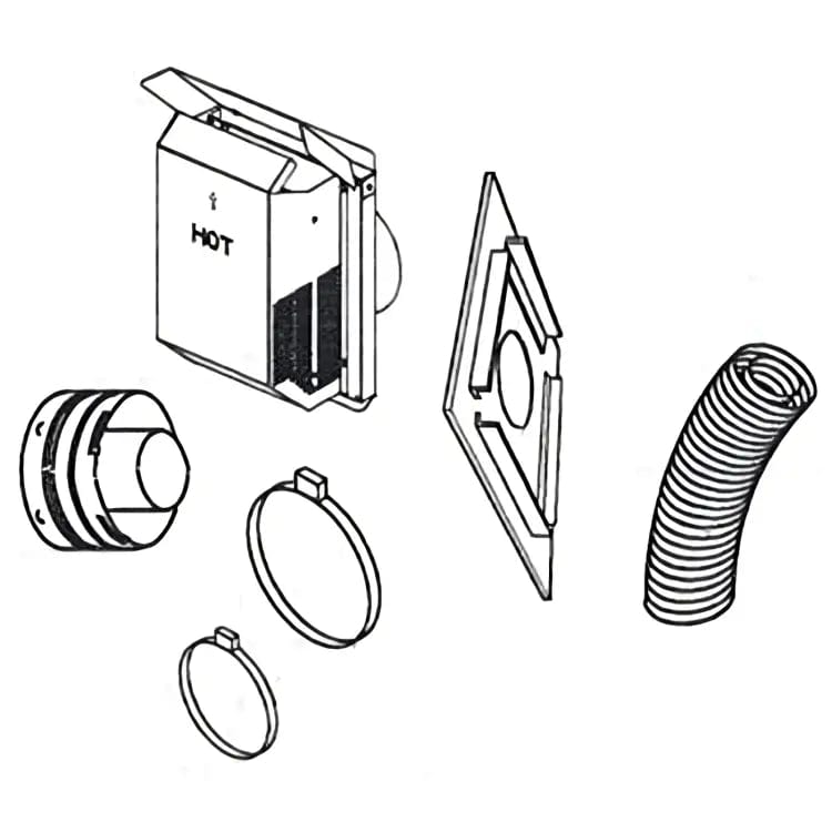 Astria 12-inch Compressed Flex Vent SFKIT12 COMPLETE SET