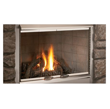 Astria 42-inch Outdoor Bi-Fold Door With Frame and Hood 42LBFOD-BS FRONT VIEW