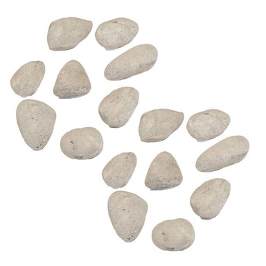 Athena CRS-WH16 Colorado River Stone Ceramic Fire Media Set, 16-piece, White