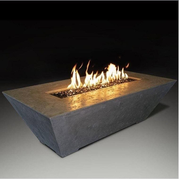 Athena Olympus ORECFT-603024 Rectangular Concrete Propane Fire Pit Extra Tall, 60x30-Inch 