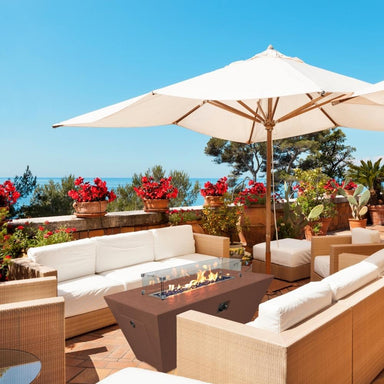 Athena Olympus ORECFT-723018 Rectangular Concrete Gas Fire Pit, 72x30-Inch SAMPLE PHOTO