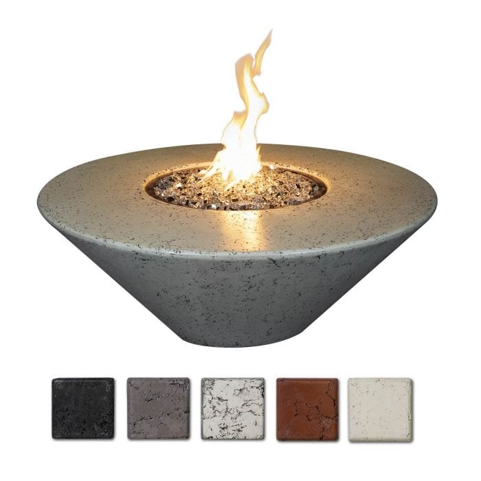 Athena Olympus ORNDFT-444418 Round Concrete Gas Fire Pit, 44x44-Inch 