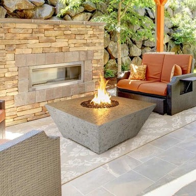 Athena Olympus OSQRFT-484818 Square Concrete Gas Fire Pit, 48x48-Inch SAMPLE PHOTO